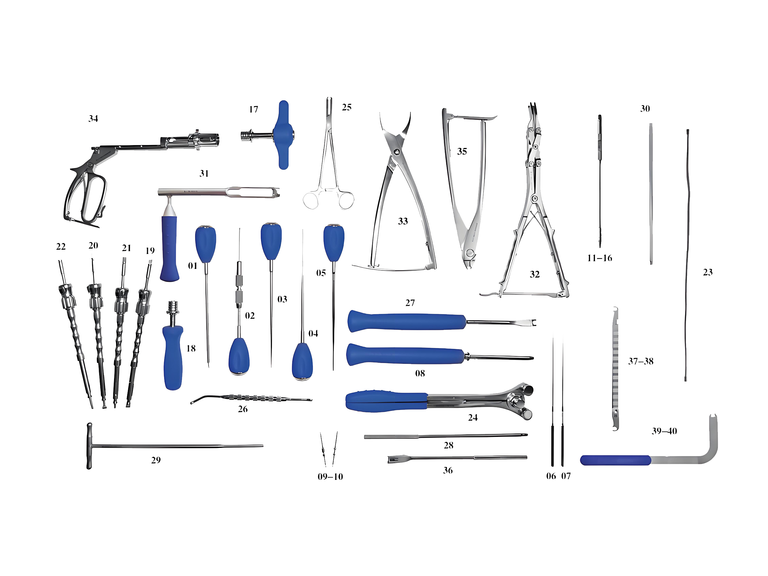 Instrument Set for Internal Spinal Fixation System (VI)